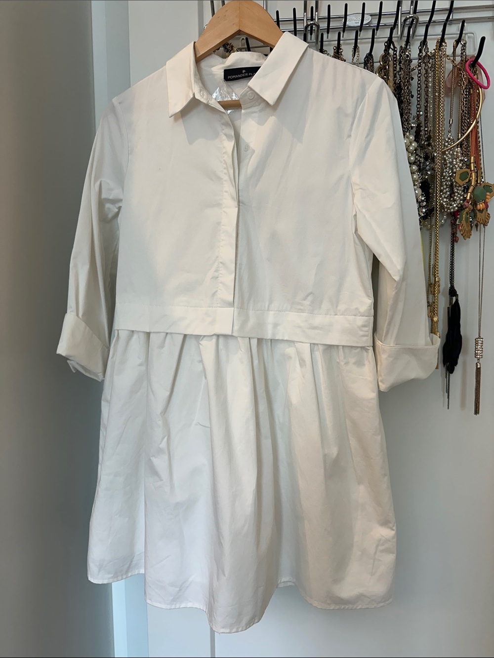 Pomander Place Cream Shirt Dress